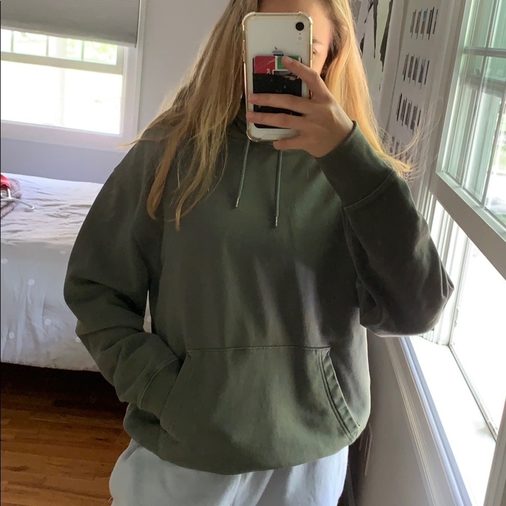 Olive green hoodie/sweatshirt